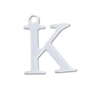 Breloque lettre K - 15 mm en Argent 925 x1