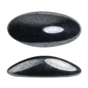 Athos 3D par Puca® cabochon ovale en verre 20x10 mm - Jet Hematite x1