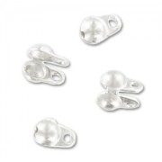 Embouts pour chaîne maille boule 2 mm Placage argent fin x10|raw }}
