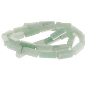 Perles tubes rectangles en pierre gemme  13x4 mm - Aventurine x40cm|raw }}