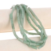 Perles tubes rectangles en pierre gemme  13x4 mm - Aventurine x40cm