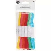 Assortiment de 10 Fils à broder 100% coton - Rico Design - Arc-en-ciel x1