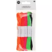 Assortiment de 10 Fils à broder 100% coton- Rico Design - Fluo x1