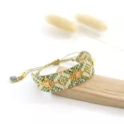 Pendentif carré avec un oxyde de Zirconium 6 mm - Doré à l'or fin - Crystal x1