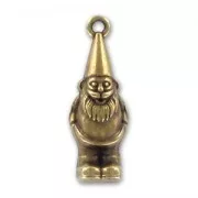 Pendentif nain de jardin 33 mm gold bronze x1