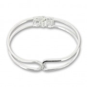 Bracelet en métal à décorer 65x53 mm argenté x1|raw }}