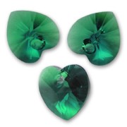 Coeur PureCrystal 6228 14,4x14 mm Emerald  x1|raw }}