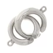 Fermoir menotte 37 mm - Plaqué rhodium x1