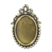 Médaillon noeud pour cabochon 18x13 mm bronze x1