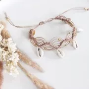 Bobine de fil ciré Linhasita pour micro macramé 1.2 mm Doré-Argenté (Ouro-Prata)