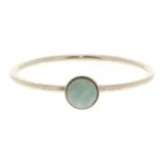 Bague fine serti pour cabochon 4 mm - Taille 56 - Gold filled (or laminé)   x1