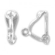 Clips d'oreilles décor boule  4 mm argenté x2|raw }}