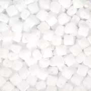 Perles en verre 2 trous Silky Bead Dia 5x5 mm - Opaque White x50