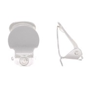 Clips d'oreilles plateau 10 mm - oreilles non percées - Argenté x2|raw }}
