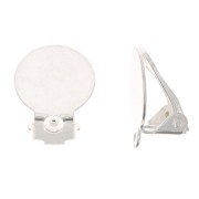 Clips d'oreilles plateau 12 mm - oreilles non percées - Argenté x2