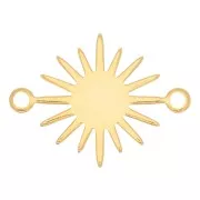Intercalaire soleil 2 anneaux 13 mm - Doré à l'or fin x1