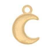 Mini breloque lune 8x5 mm - Doré à l'or fin x1