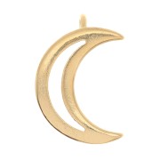 Breloque lune évidée 12x8 mm - Doré à l'or fin x1|raw }}