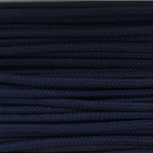 Cordon lacet en polyester 2 mm - Bleu marine x1m
