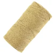 Bobine de fil métallisé ciré Linhasita pour macramé 1.4 mm - Doré (Ouro) x130m