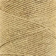 Bobine de fil métallisé ciré Linhasita pour macramé 1.4 mm - Doré (Ouro) x130m