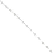 Chaîne maille fantaisie fleurs 4.5 mm Argenté x50cm