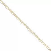 Chaîne maille rombo avec petites pampilles rondes 5.7 mm Doré x50cm