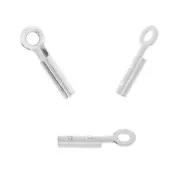 Pinces lacets 0.5 mm - Placage Argent fin x20