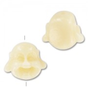 Tête de Bouddha 12 mm imitation Ivoire x1|raw }}