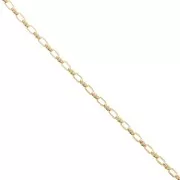 Chaîne maille fantaisie rectangle arrondi 4.8 mm - Doré x50cm