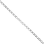 Chaîne strass en  Oxyde de Zirconium taillé 2 mm - Acier inoxydable 304 - Crystal x50cm