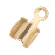 Embout pour chaîne strass 2 mm - Acier inoxydable 304 Doré x4|raw }}