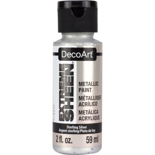 Peinture acrylique métallique - Extreme Sheen DecoArt - Argent sterling x59 ml