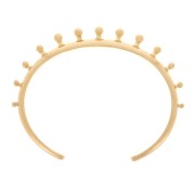 Bracelet jonc avec boules 7.8x155 mm - Doré à l'or fin x1