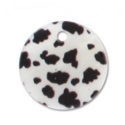 Sequin Nacre imprimé 20 mm Dalmatien x1
