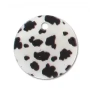 Sequin Nacre imprimé 20 mm Dalmatien x1