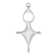 Pendentif ethnique style Touareg 33x17 mm - Placage Argent fin vieilli x1