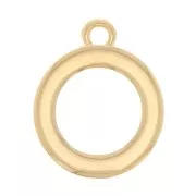Pendentif rond évidé 17x14 mm - Doré à l'or fin x1