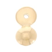 Breloque boule 12x6.5 mm - Doré à l'or fin x1|raw }}