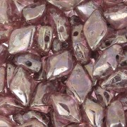 Perles en verre Gemduo 2 trous 8x5 mm - Crystal Gleam Green Glaze x10g