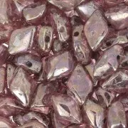 Perles en verre Gemduo 2 trous 8x5 mm - Crystal Gleam Green Glaze x10g