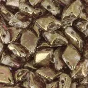 Perles en verre Gemduo 2 trous 8x5 mm - Crystal Gleam Spread Glaze x10g