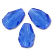 Poires facettées 10x7 mm Sapphire x20