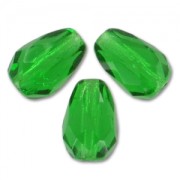 Poires facettées 10x7 mm Green x20
