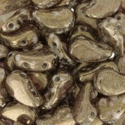 Perles en verre deux trous Paisley Duo 9x5.5 mm - Crystal Gleam Spread Glaze x10g|raw }}