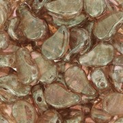 Perles en verre deux trous Paisley Duo 9x5.5 mm - Crystal Gleam Lila Glaze x10g|raw }}