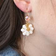 Perles en verre deux trous Paisley Duo 9x5.5 mm - Crystal Gleam Lila Glaze x10g