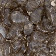 Perles en verre deux trous Paisley Duo 9x5.5 mm - Crystal Gleam White Glaze x10g|raw }}