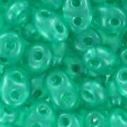 Twin beads 2,5x5 mm Green Pearl x20g