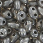 Twin beads 2,5x5 mm Dark Grey Pearl x20g